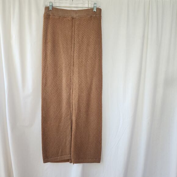 Free People Golden hour maxi skirt women's size M y2k Boho western Crochet Tan - Picture 7 of 13